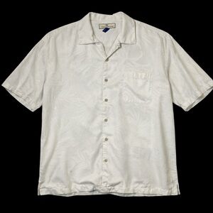 Tommy Bahama Silk Camp Shirt Hi-Note Cafe Back Embroidery Men’s Large
